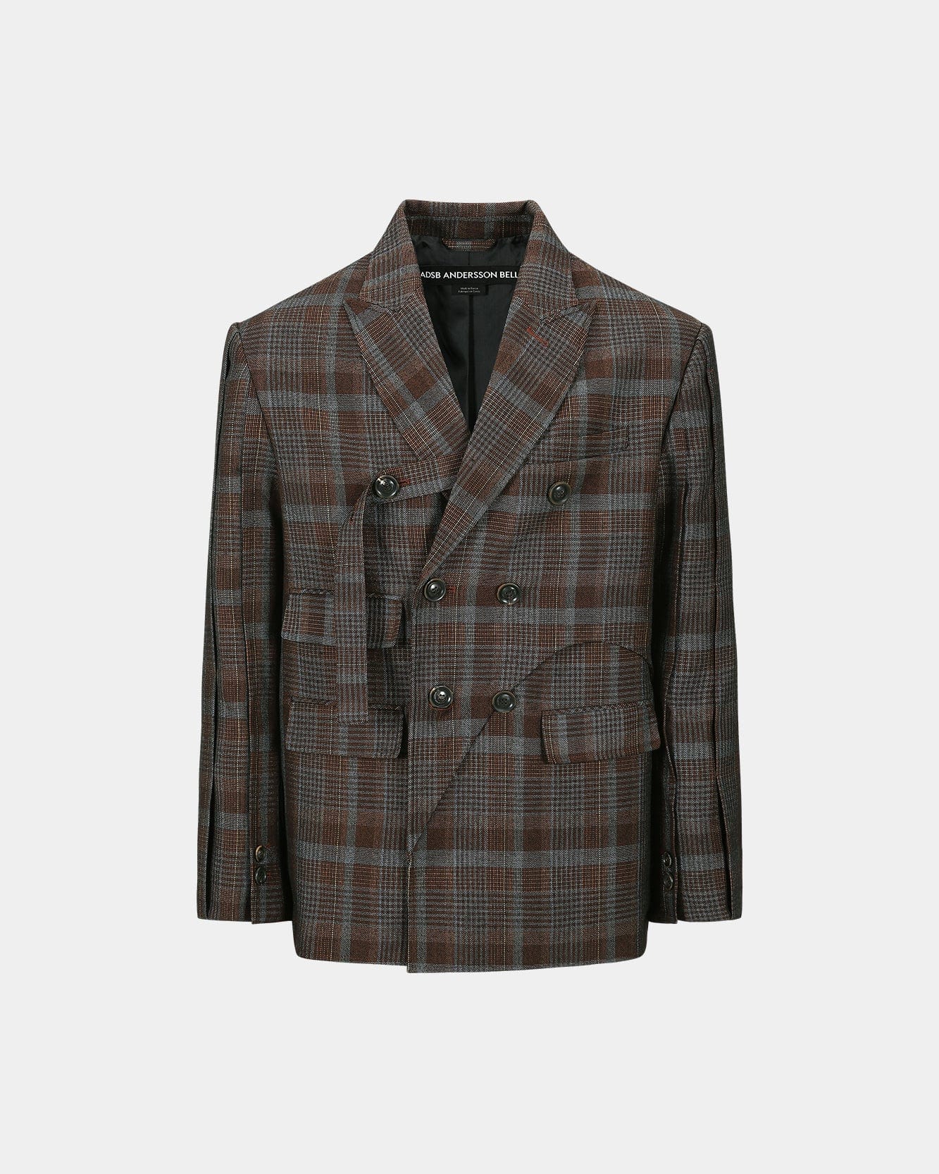 2/2 Scheduled Delivery] SOE CHECK WRAP DOUBLE BREASTED JACKET