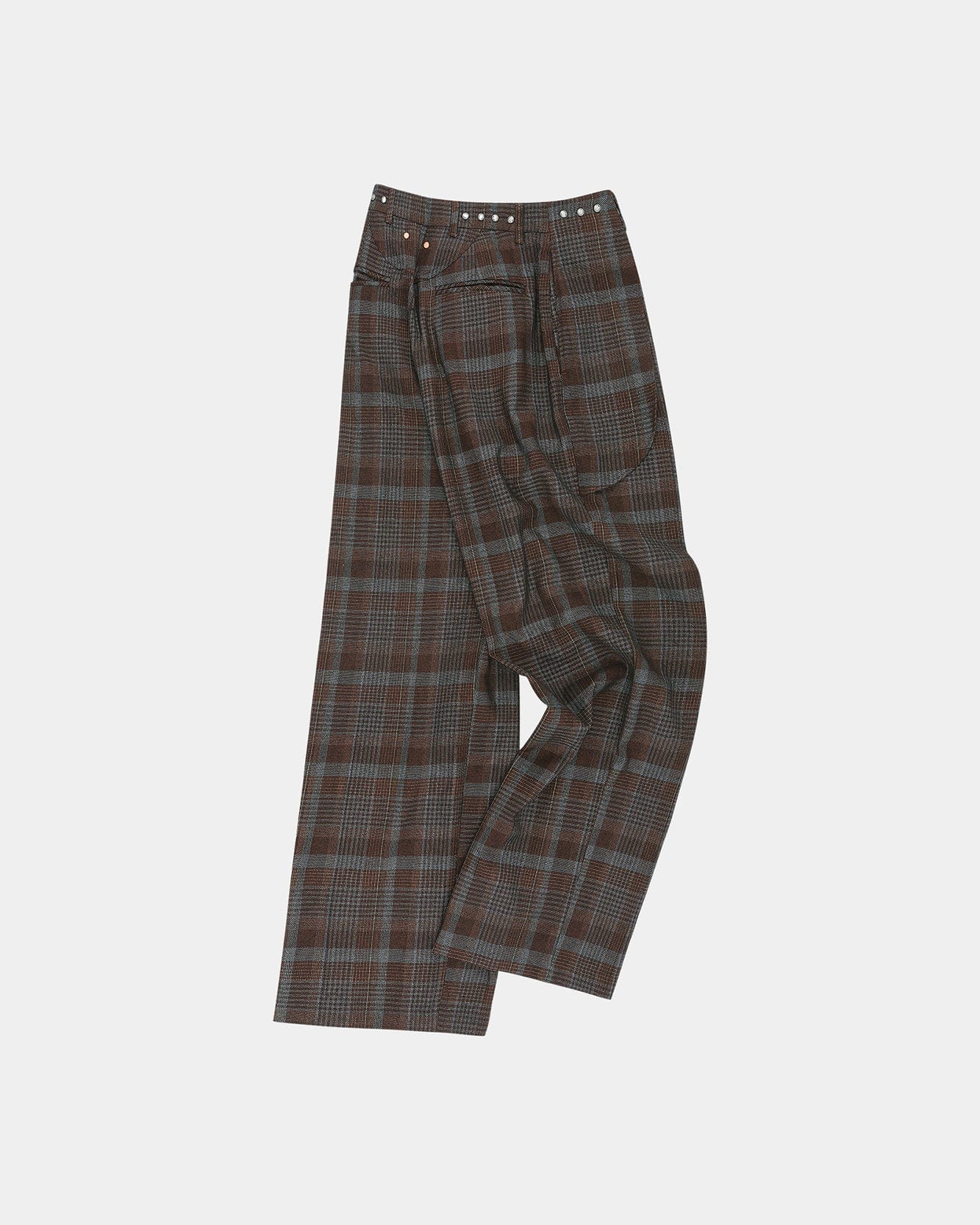 Andersson Bell SOE CHECK WRAP TROUSERS apa753m(BROWN)