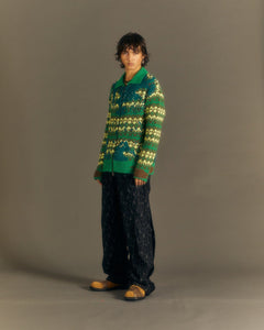 Andersson Bell SUBMERGE NORDIC ZIP-UP CARDIGAN atb1008m(GREEN)