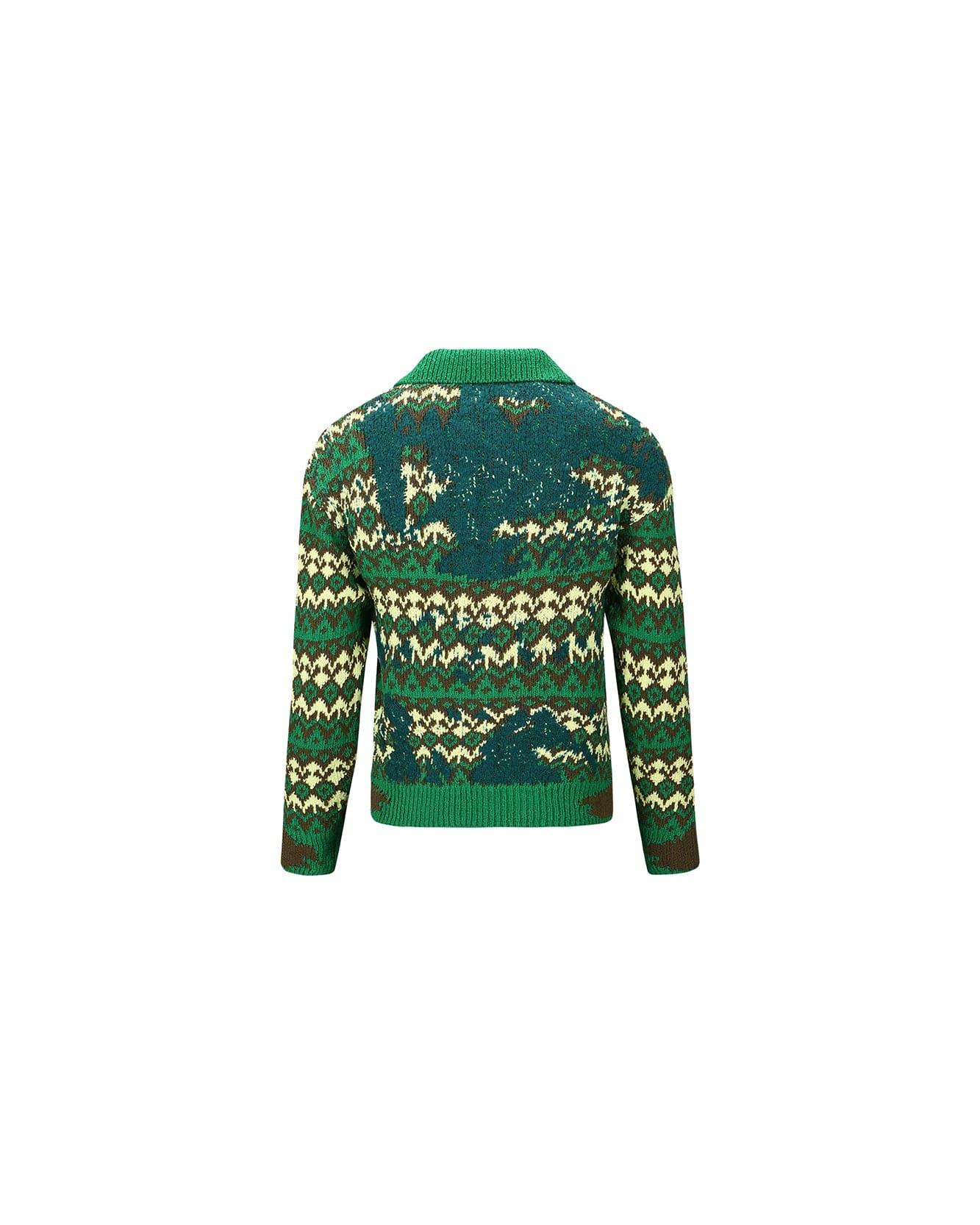 Andersson Bell SUBMERGE NORDIC ZIP-UP CARDIGAN atb1008m(GREEN)