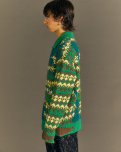 Andersson Bell SUBMERGE NORDIC ZIP-UP CARDIGAN atb1008m(GREEN)