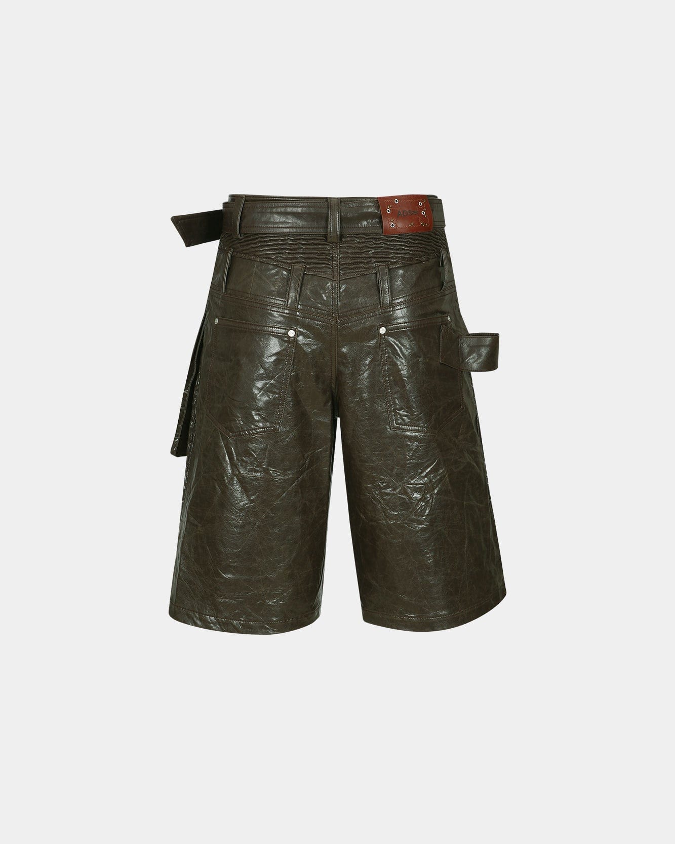 Andersson Bell SUNBIRD PANEL LEATHER SHORT PANTS apa701m(CHOCOLATE)