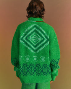 Andersson Bell TETLIN HALF ZIP-UP SWEATER atb1037m(GREEN)