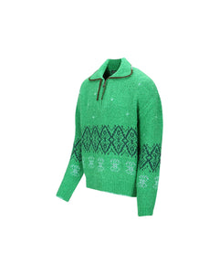 Andersson Bell TETLIN HALF ZIP-UP SWEATER atb1037m(GREEN)