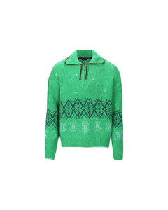 Andersson Bell TETLIN HALF ZIP-UP SWEATER atb1037m(GREEN)