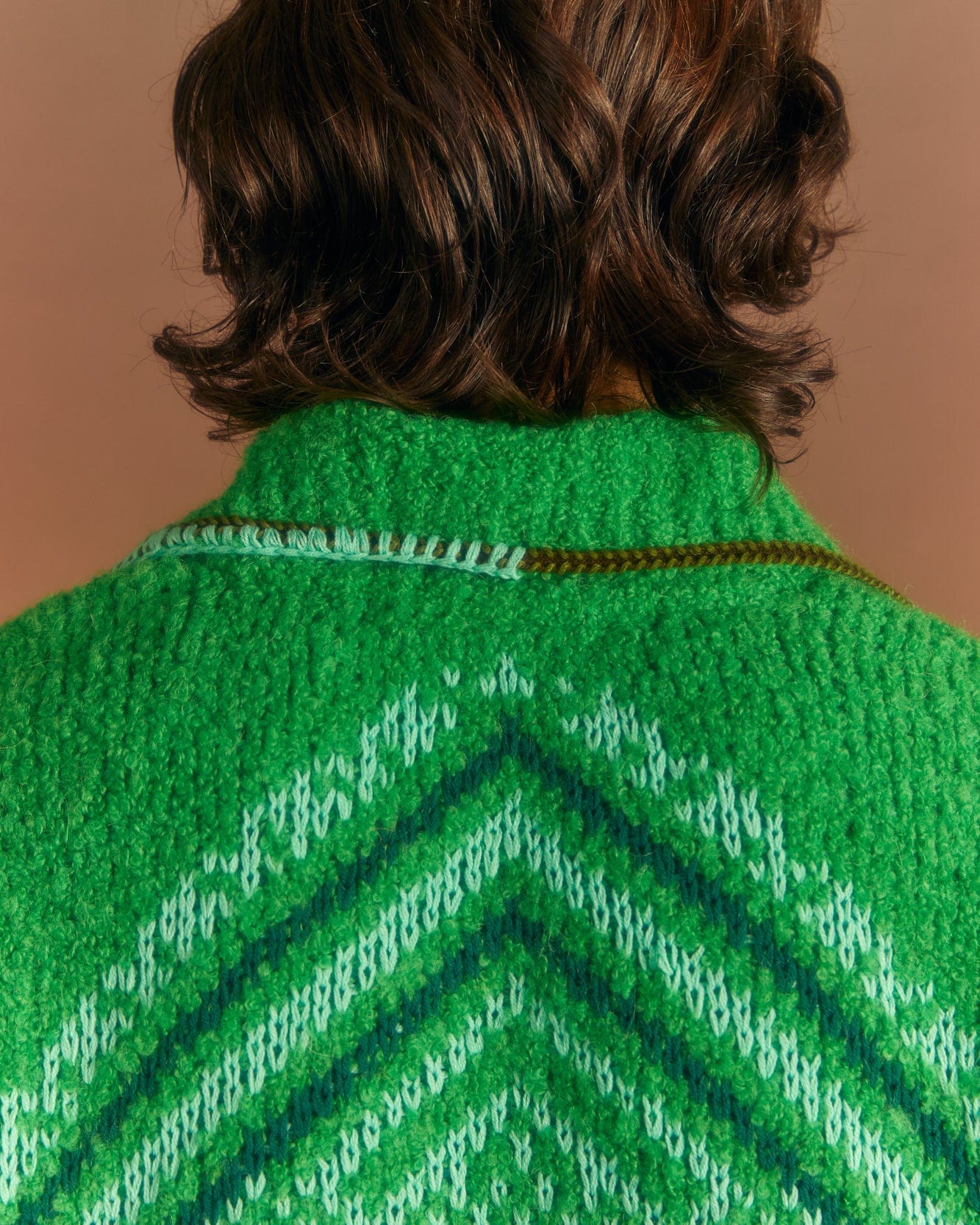 Andersson Bell TETLIN HALF ZIP-UP SWEATER atb1037m(GREEN)
