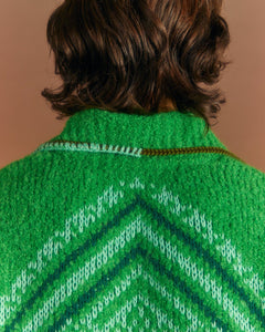 Andersson Bell TETLIN HALF ZIP-UP SWEATER atb1037m(GREEN)