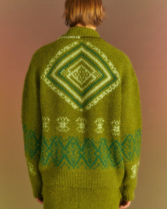 Andersson Bell TETLIN HALF ZIP-UP SWEATER atb1037m(KHAKI)