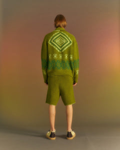 Andersson Bell TETLIN HALF ZIP-UP SWEATER atb1037m(KHAKI)