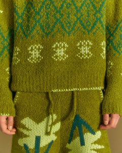 Andersson Bell TETLIN HALF ZIP-UP SWEATER atb1037m(KHAKI)