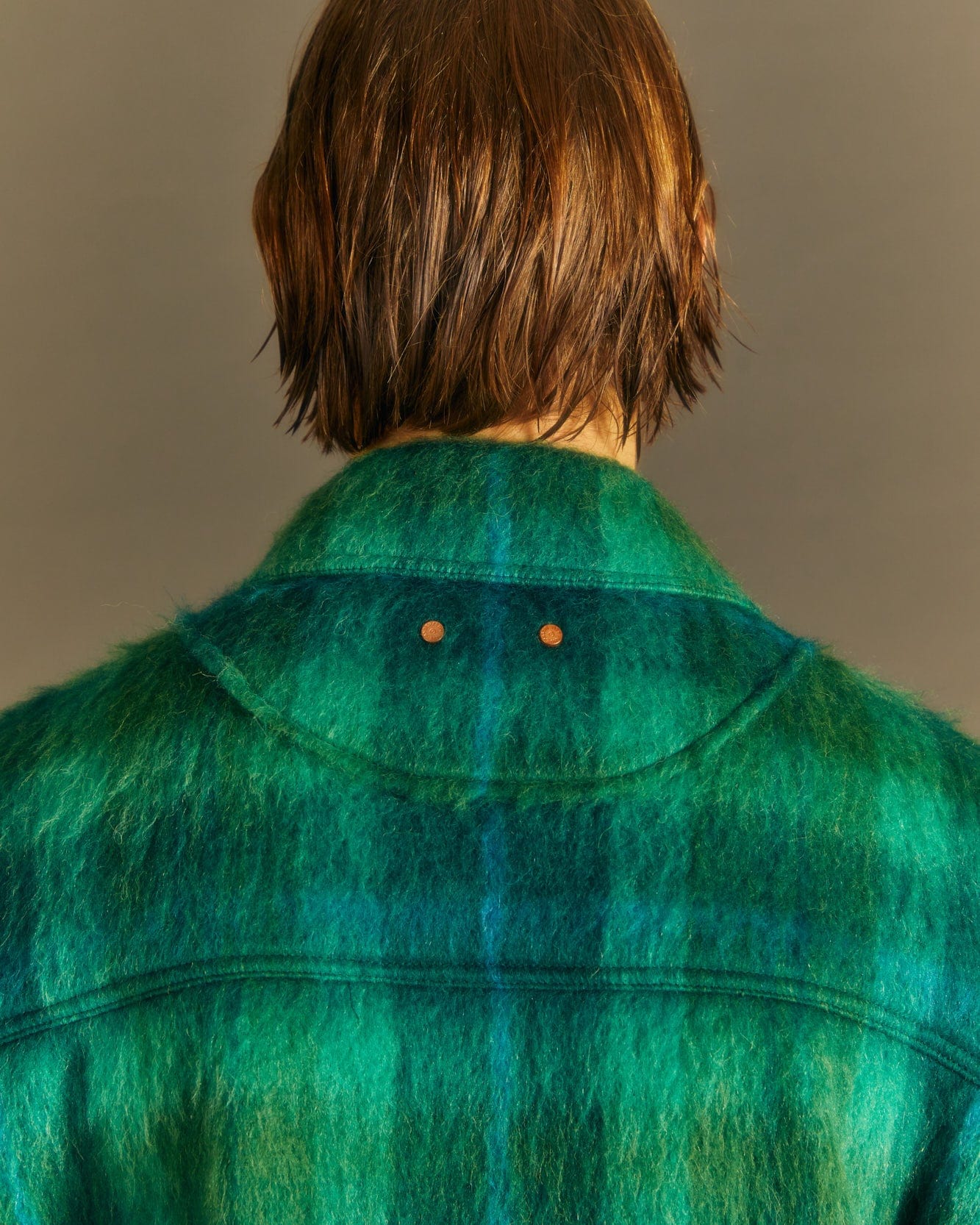 Andersson Bell TOULOUSE WOOL TRUCKER JACKET awa554m(GREEN /BLUE)