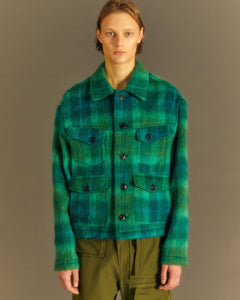 Andersson Bell TOULOUSE WOOL TRUCKER JACKET awa554m(GREEN /BLUE)