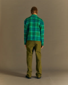 Andersson Bell TOULOUSE WOOL TRUCKER JACKET awa554m(GREEN /BLUE)
