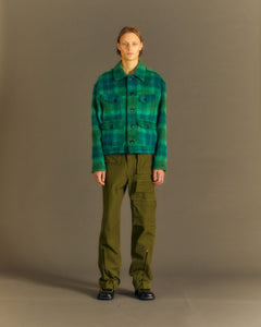 Andersson Bell TOULOUSE WOOL TRUCKER JACKET awa554m(GREEN /BLUE)