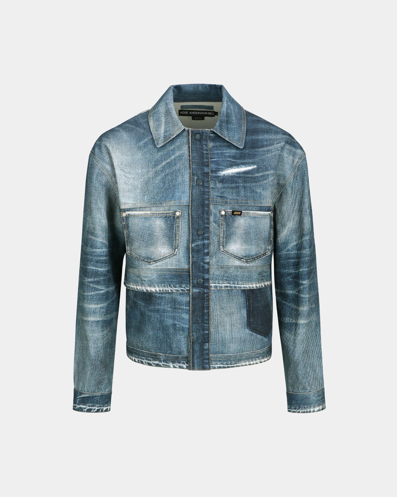 TROMPE L'OEIL DOUBLE WAIST DENIM JACKET awa635m(BLUE) – Andersson Bell