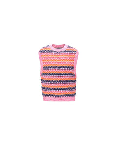 Andersson Bell UNISEX CANDY CREW-NECK VEST atb1016u(PINK)