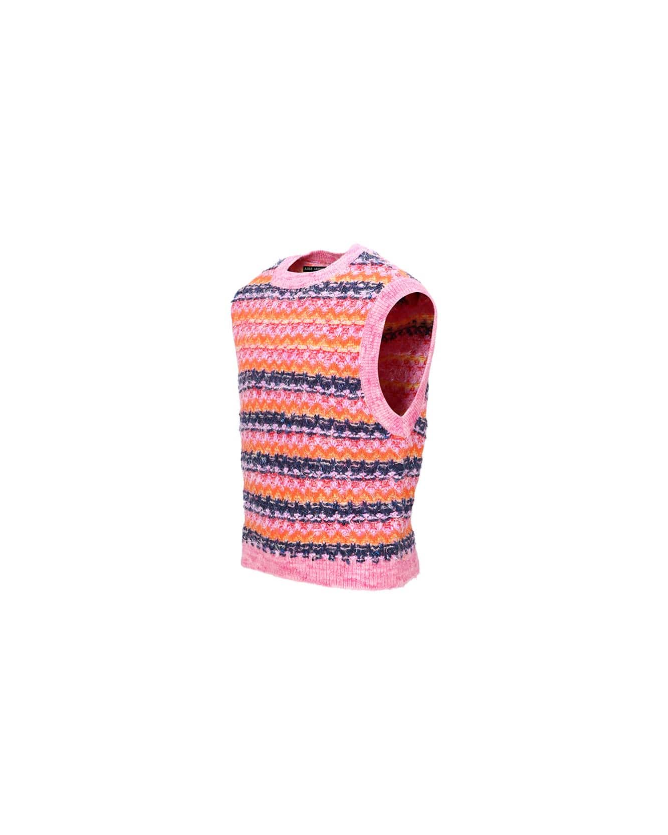 Andersson Bell UNISEX CANDY CREW-NECK VEST atb1016u(PINK)