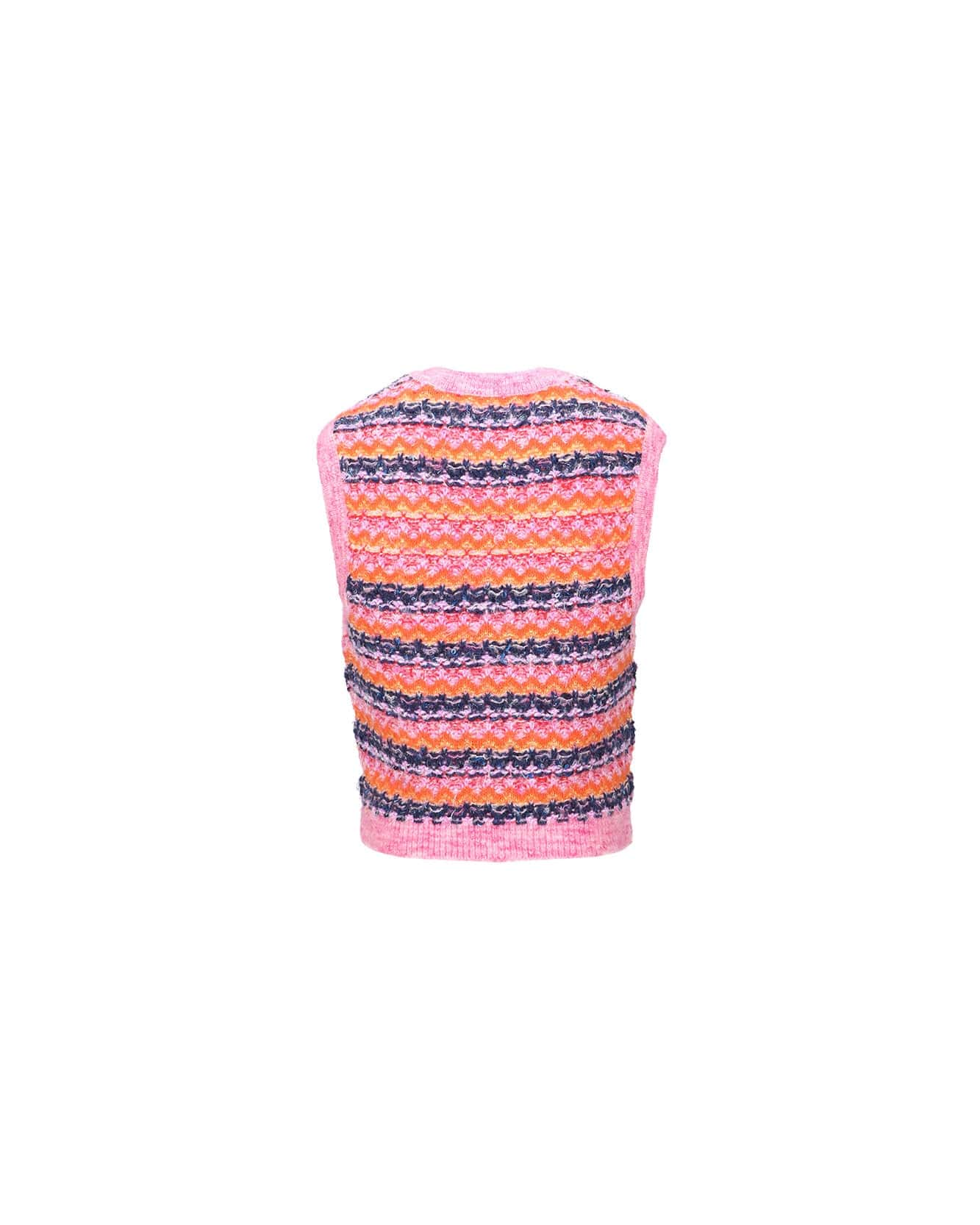 Andersson Bell UNISEX CANDY CREW-NECK VEST atb1016u(PINK)