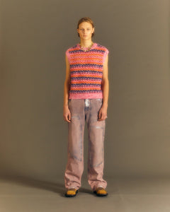 Andersson Bell UNISEX CANDY CREW-NECK VEST atb1016u(PINK)