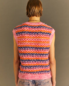Andersson Bell UNISEX CANDY CREW-NECK VEST atb1016u(PINK)