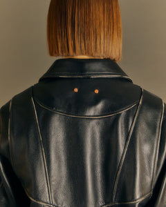 Andersson Bell UNISEX DRESZEN LEATHER ZIP-UP JACKET awa571u(BLACK)_women