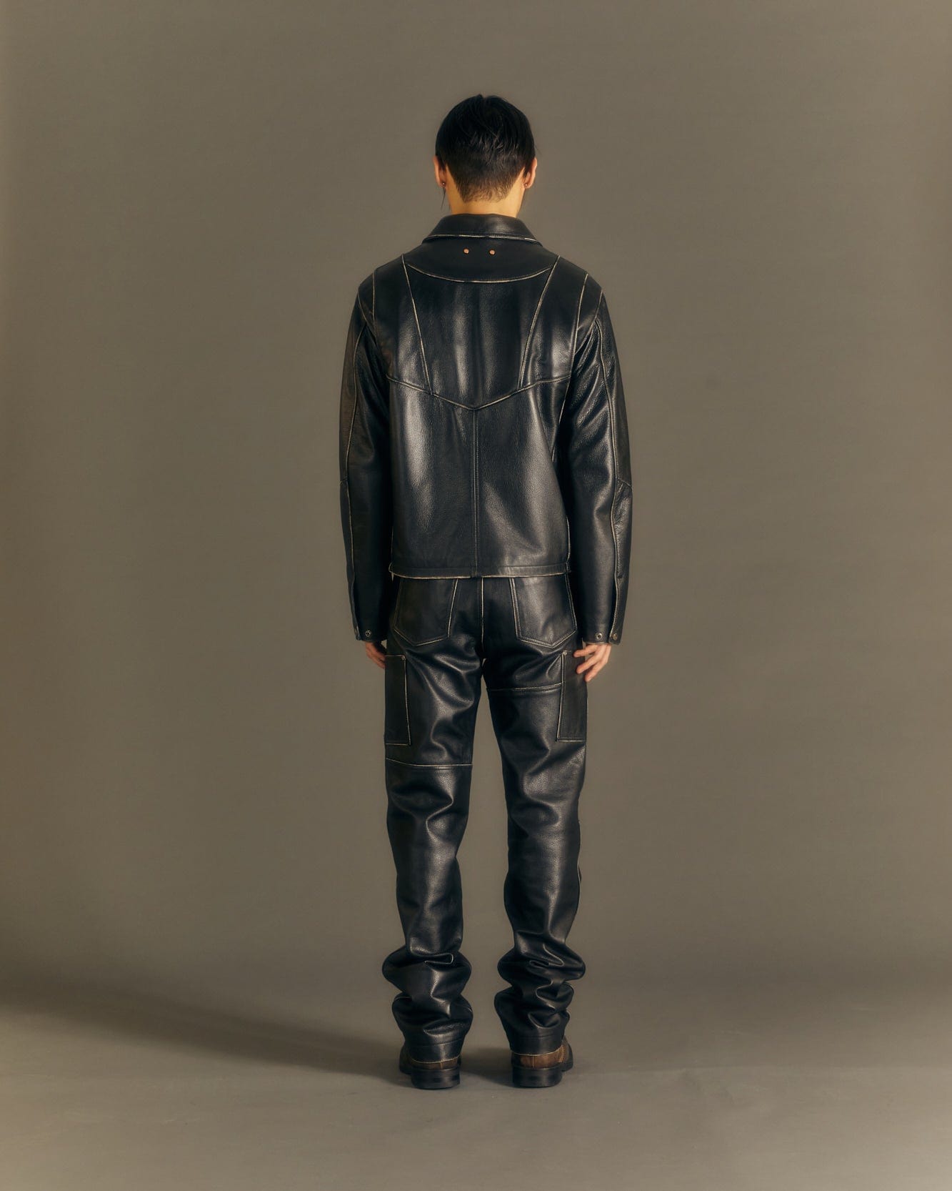 Andersson Bell UNISEX DRESZEN LEATHER ZIP-UP JACKET awa571u(BLACK)