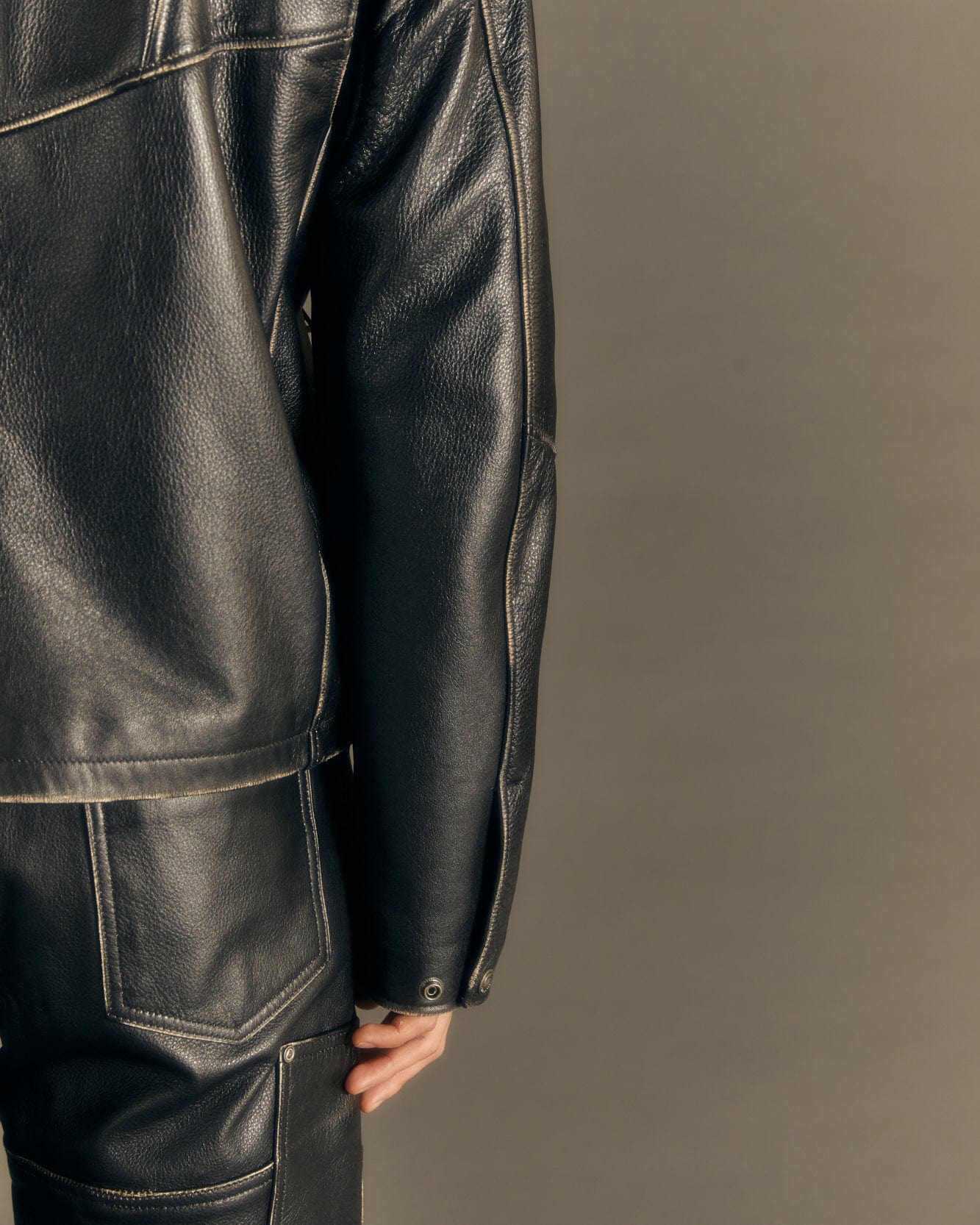 Andersson Bell UNISEX DRESZEN LEATHER ZIP-UP JACKET awa571u(BLACK)