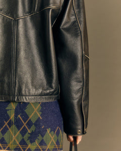 Andersson Bell UNISEX DRESZEN LEATHER ZIP-UP JACKET awa571u(BLACK)