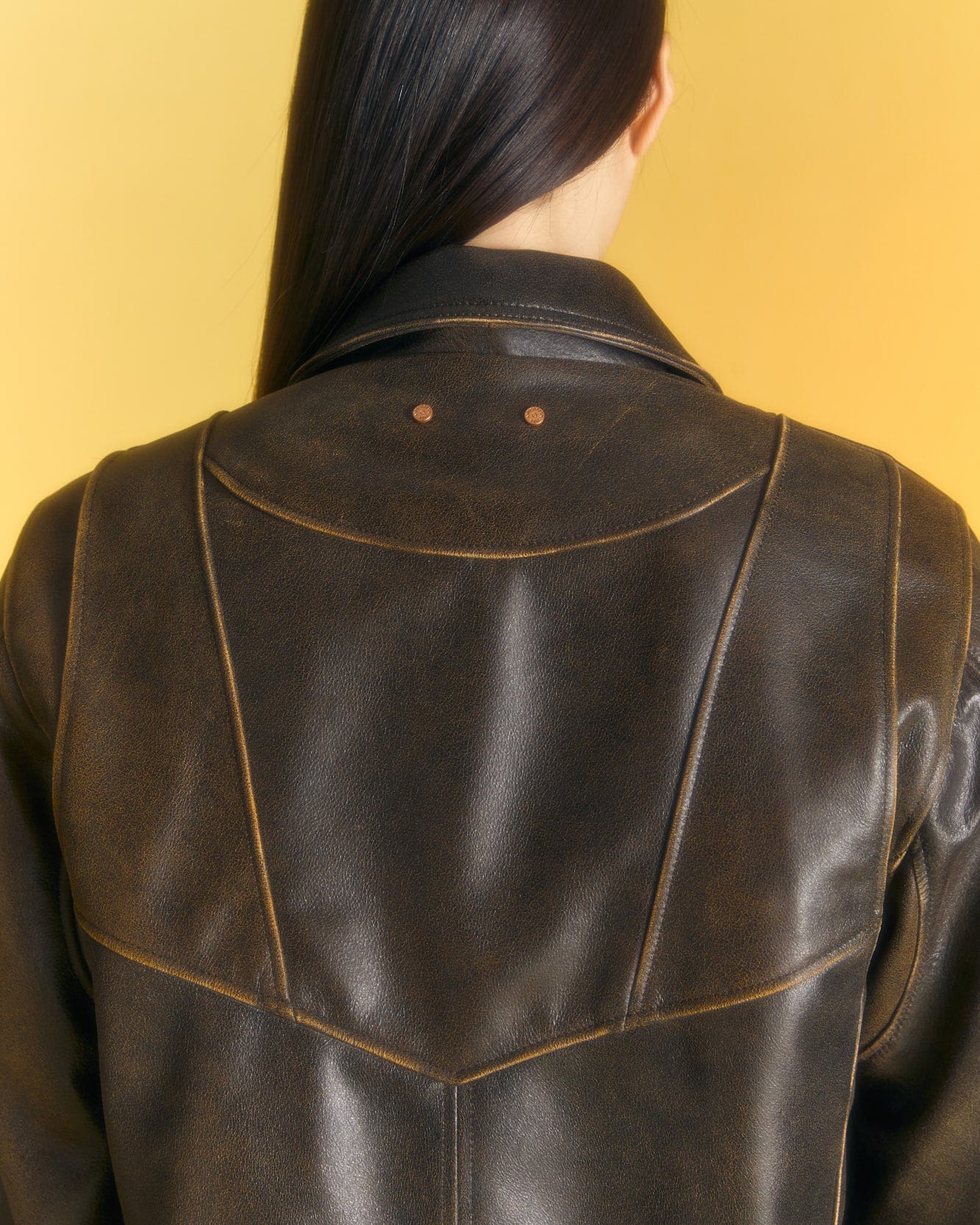 Andersson Bell UNISEX DRESZEN LEATHER ZIP-UP JACKET awa571u(BROWN)_women