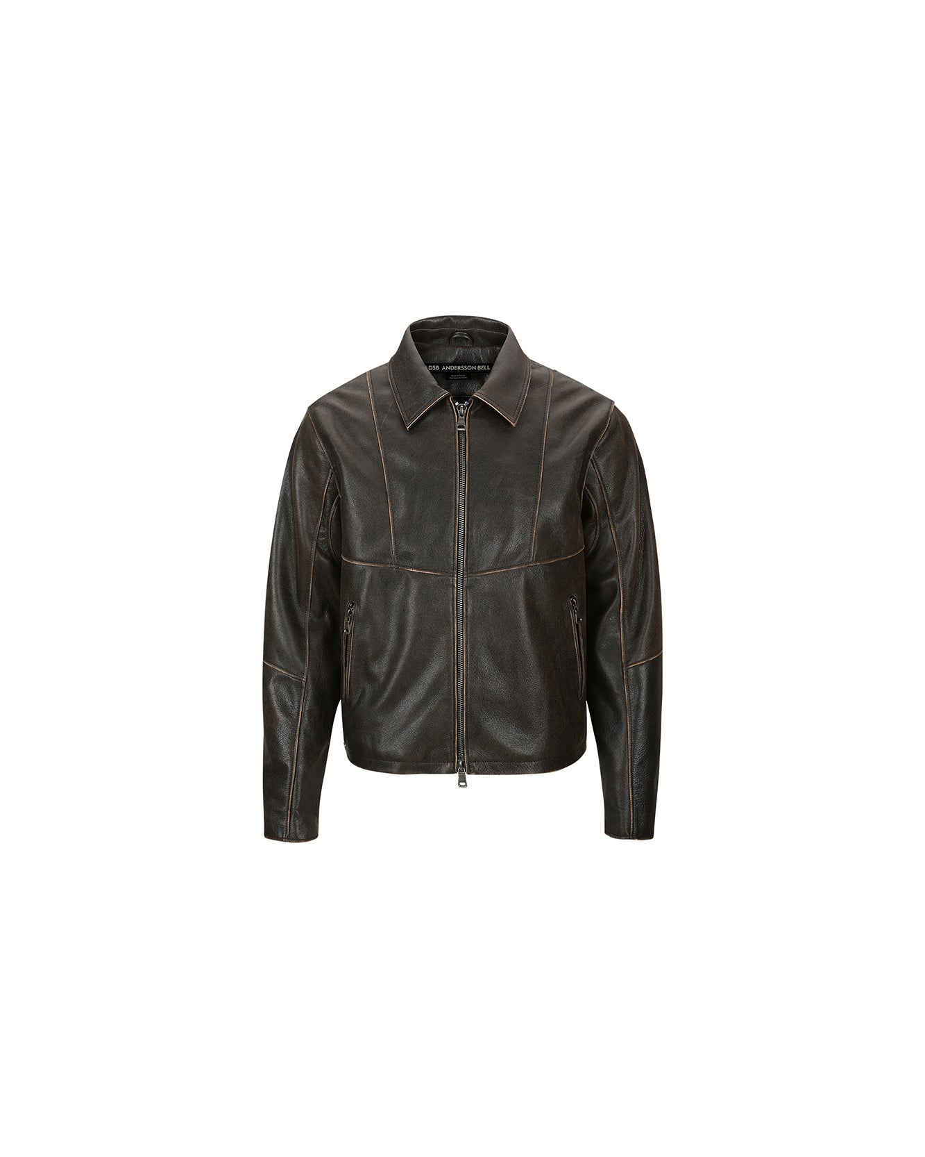 UNISEX DRESZEN LEATHER ZIP-UP JACKET awa571u(BROWN) – Andersson Bell