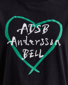 Andersson Bell UNISEX HEART KELLY LOGO T-SHIRTS atb1290u(BLACK)