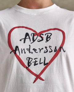 Andersson Bell UNISEX HEART KELLY LOGO T-SHIRTS atb1290u(WHITE)