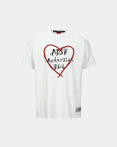 Andersson Bell UNISEX HEART KELLY LOGO T-SHIRTS atb1290u(WHITE)