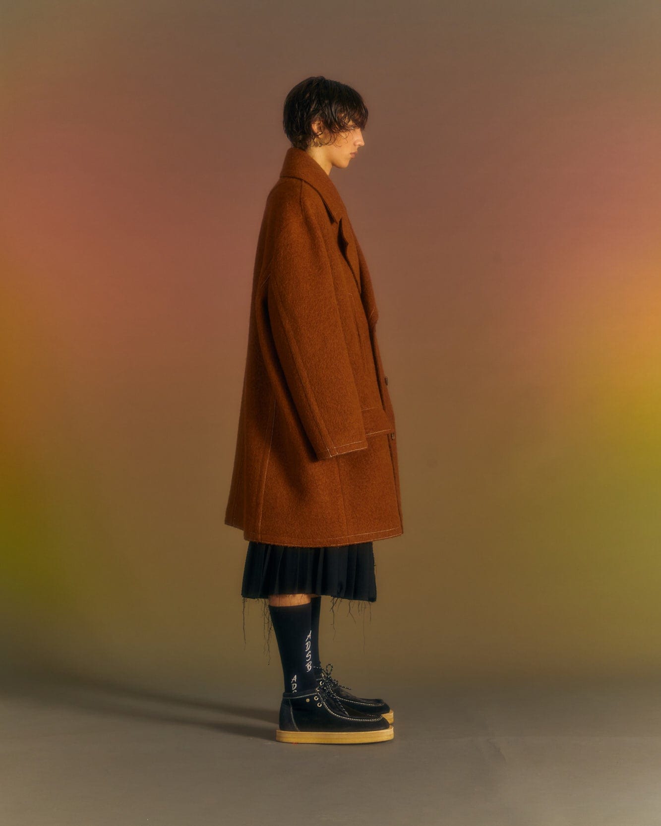 Andersson Bell UNISEX LEON PEA COAT awa558u(BROWN)