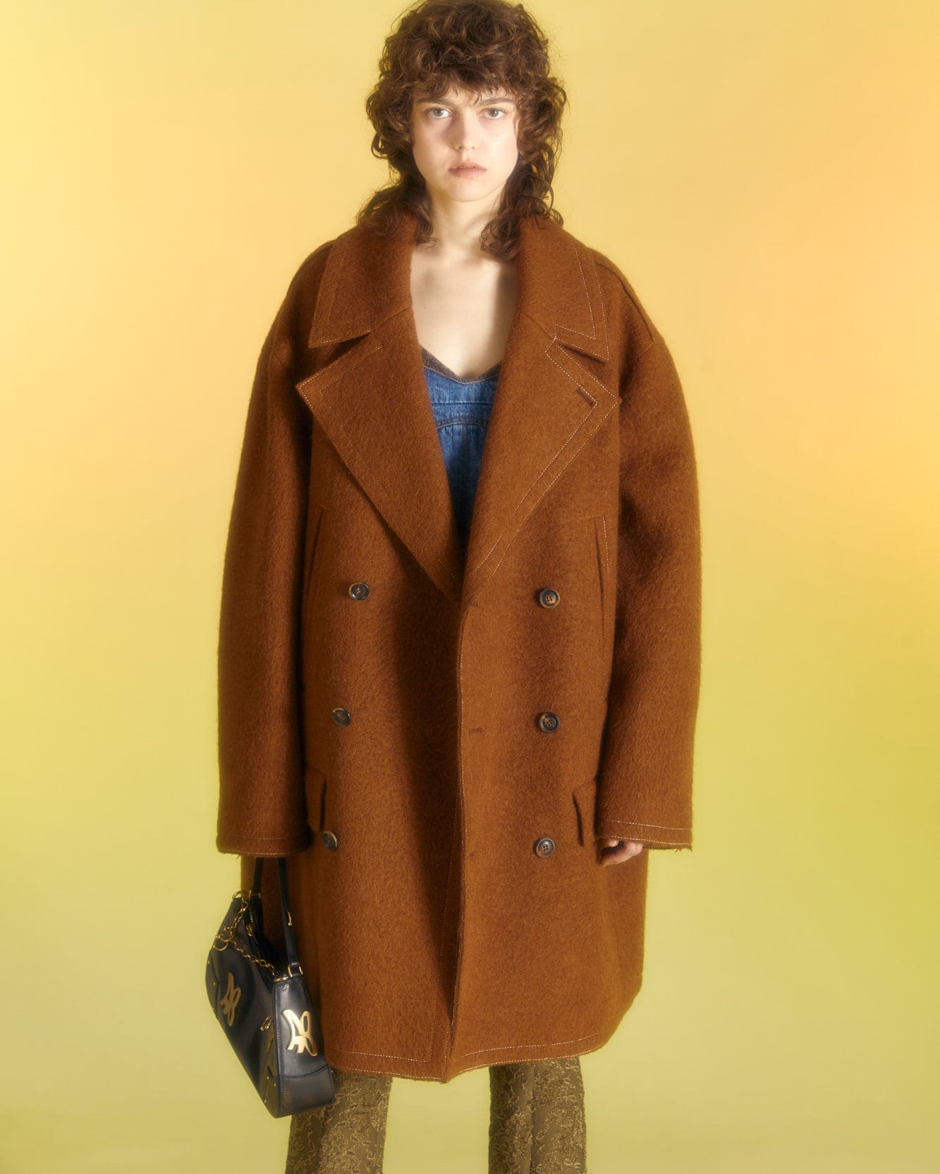 Andersson Bell UNISEX LEON PEA COAT awa558u(BROWN)