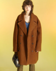 Andersson Bell UNISEX LEON PEA COAT awa558u(BROWN)