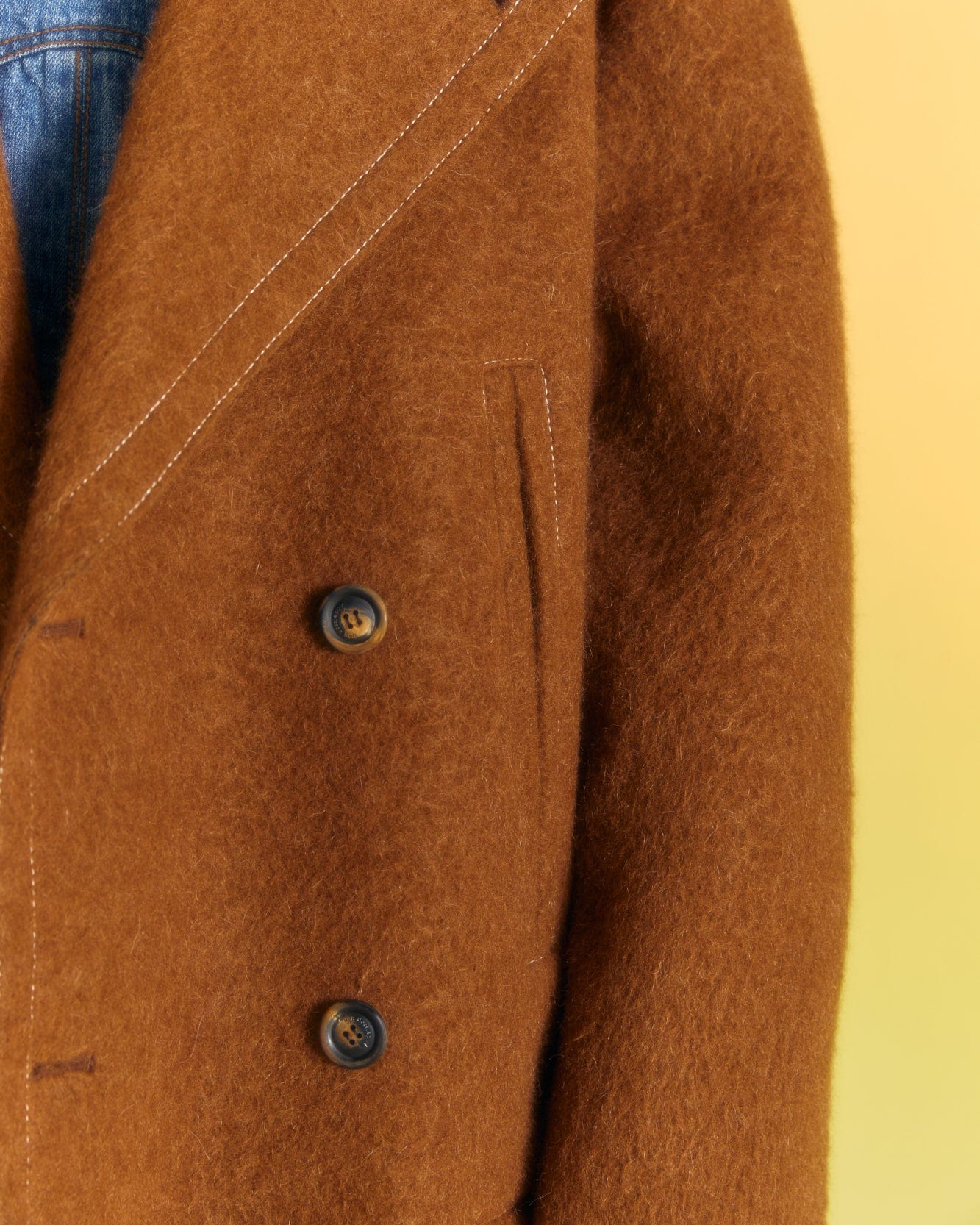 Andersson Bell UNISEX LEON PEA COAT awa558u(BROWN)