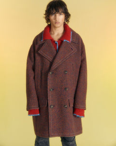 Andersson Bell UNISEX LEON PEA COAT awa558u(PURPLE)