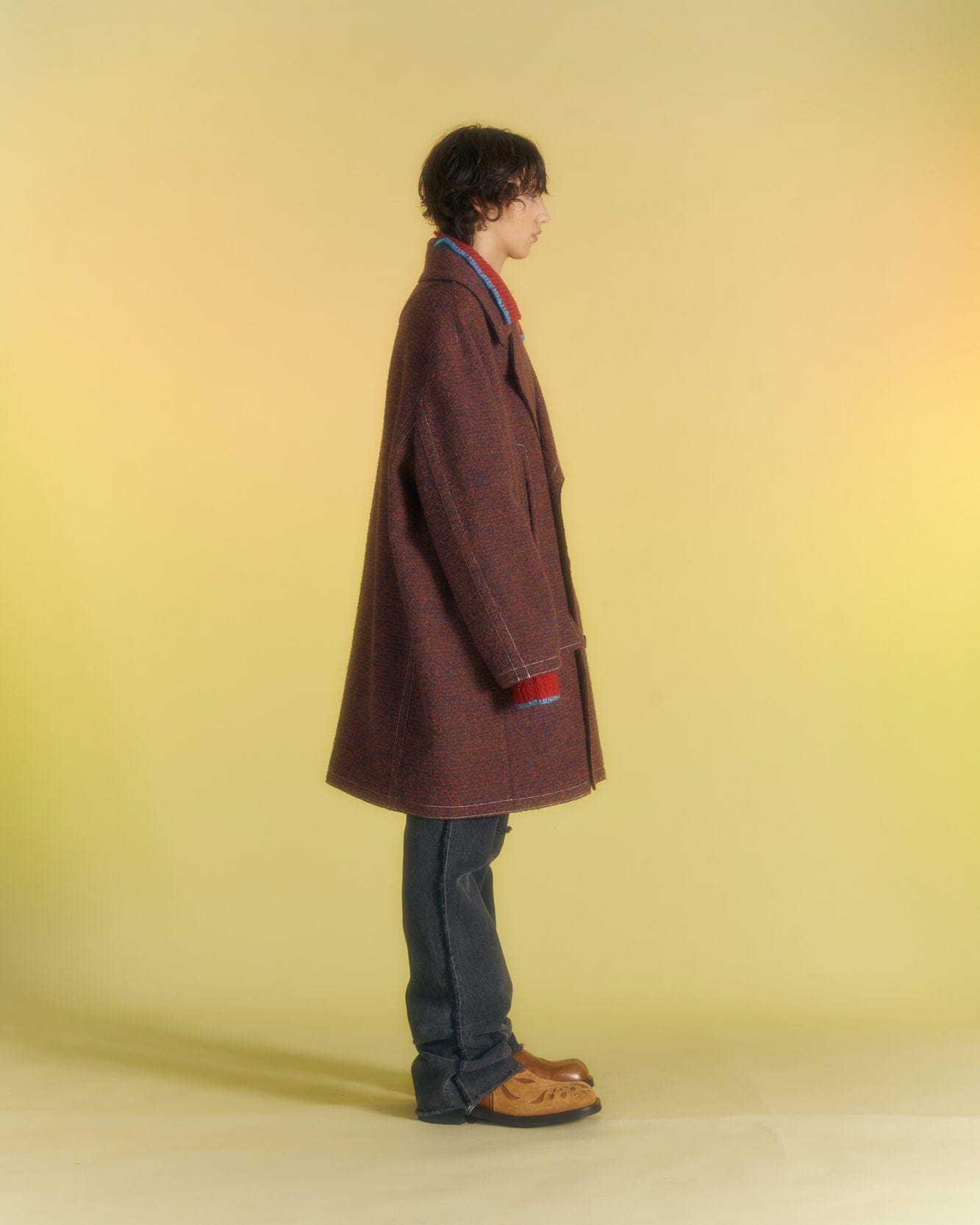 Andersson Bell UNISEX LEON PEA COAT awa558u(PURPLE)
