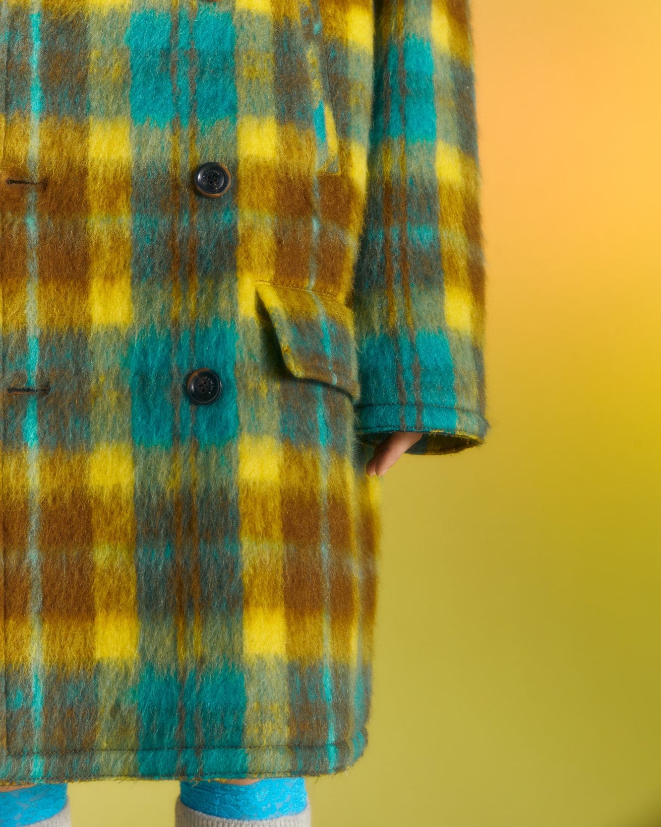 Andersson Bell UNISEX LEON PEA COAT awa558u(YELLOW/BROWN)