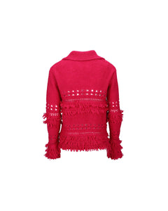 Andersson Bell UNISEX LOCHES POLO SWEATER atb1022u(CHERRY RED)