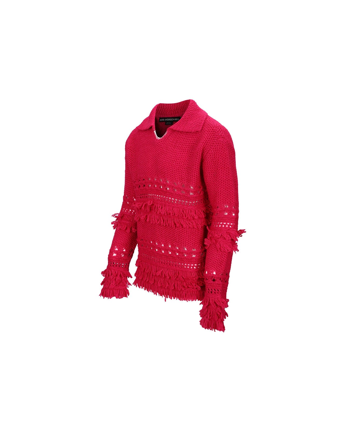 Andersson Bell UNISEX LOCHES POLO SWEATER atb1022u(CHERRY RED)