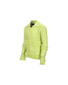 Andersson Bell UNISEX LOCHES POLO SWEATER atb1022u(LIME)