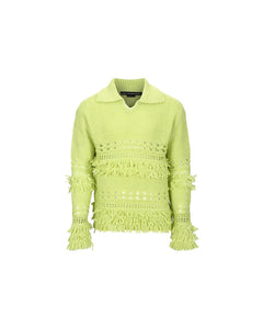 Andersson Bell UNISEX LOCHES POLO SWEATER atb1022u(LIME)