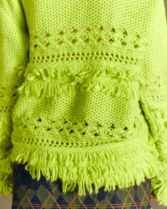 Andersson Bell UNISEX LOCHES POLO SWEATER atb1022u(LIME)