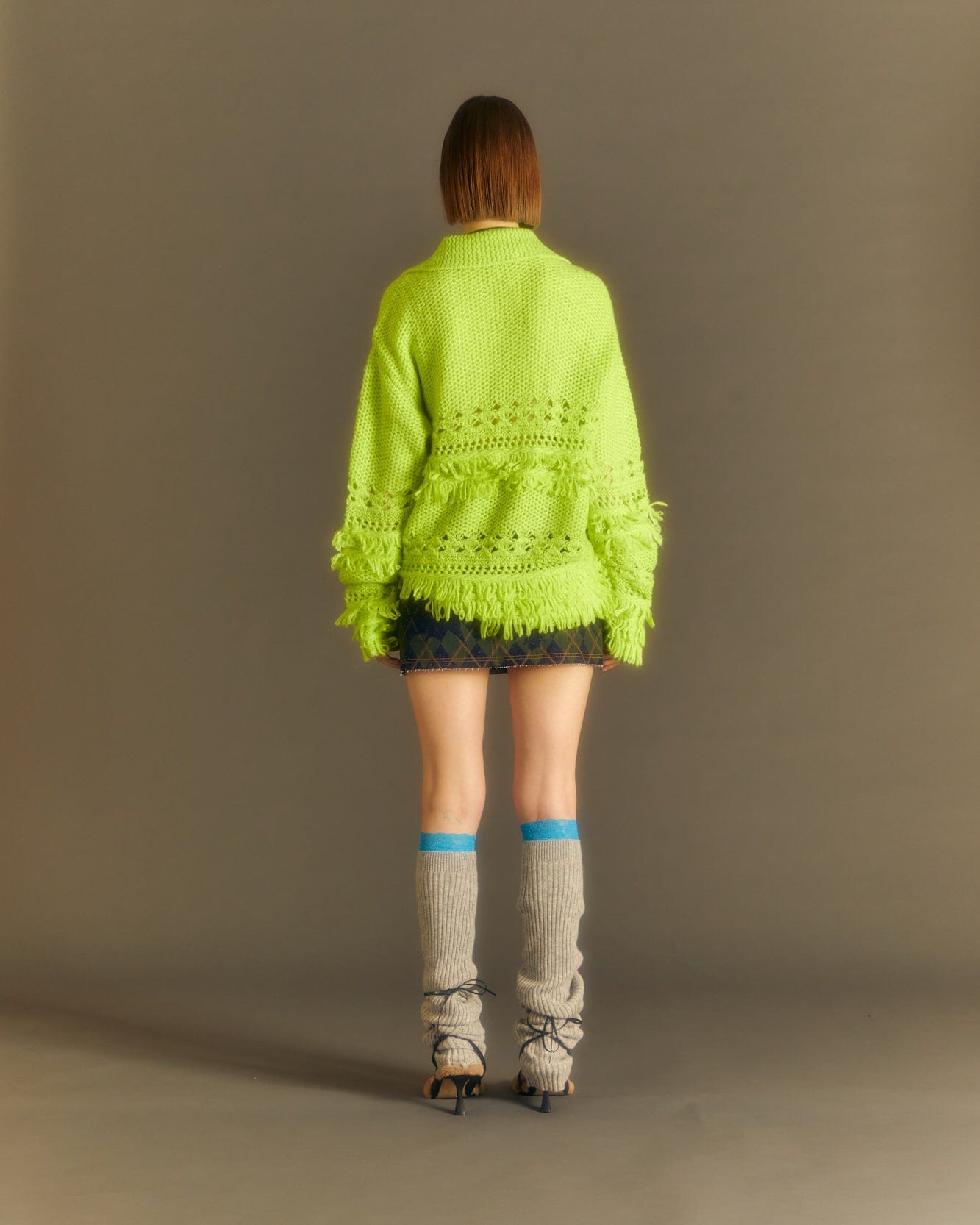 Andersson Bell UNISEX LOCHES POLO SWEATER atb1022u(LIME)