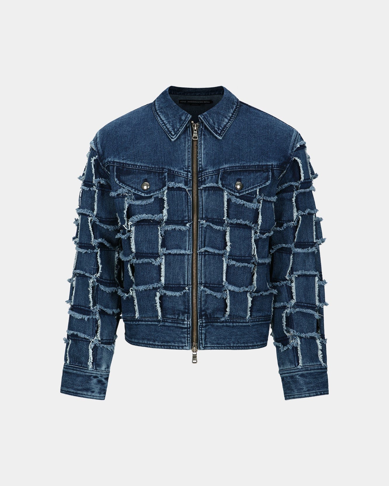 UNISEX NEW PATCHWORK DENIM JACKET awa614u(WASHED BLUE) – Andersson