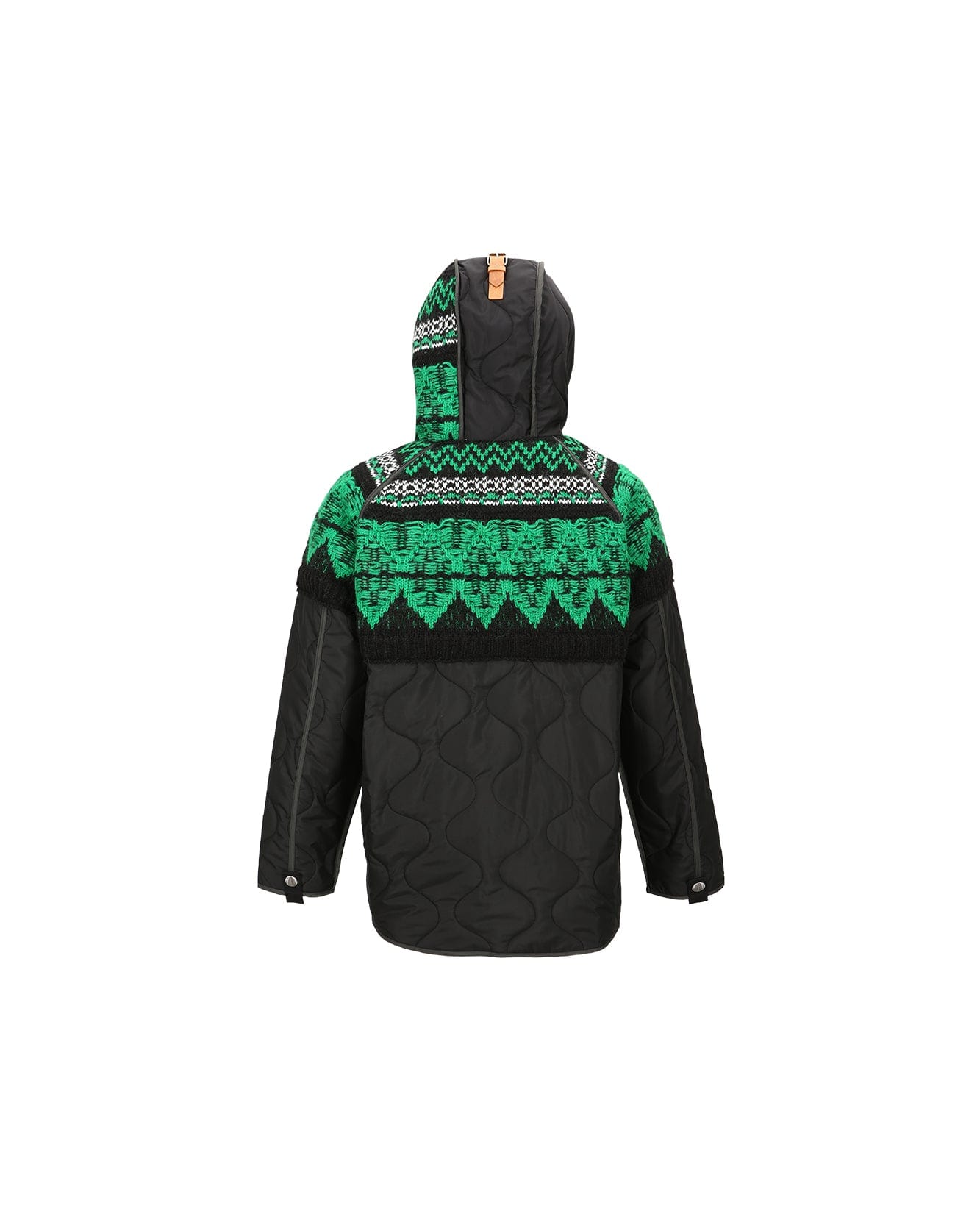 Andersson Bell UNISEX NORDIC KNIT PATCH QUILTED PARKA awa555u(BLACK)