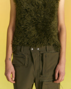 Andersson Bell UNISEX SHAGGY VEST atb1023u(KHAKI)_MEN