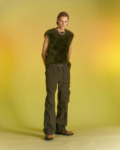 Andersson Bell UNISEX SHAGGY VEST atb1023u(KHAKI)_MEN